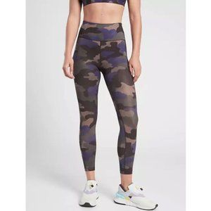 ATHLETA XS Ultimate Stash Pocket Printed 7/8 Tight Camo Mantra Print Blue